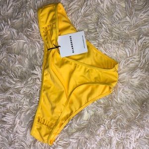 YELLOW Bikini Bottoms -NEVER WORN- XL